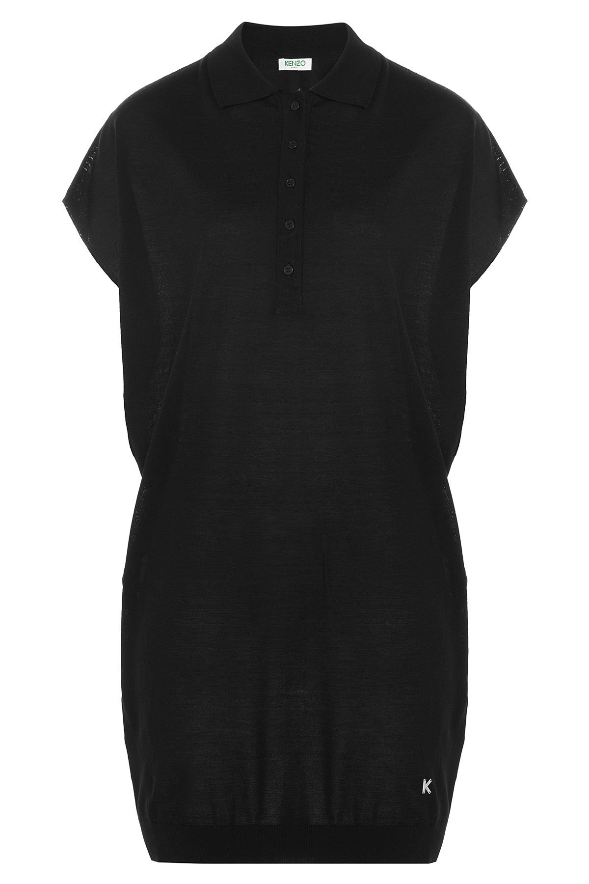 Draped Wool Tunic Top by Kenzo