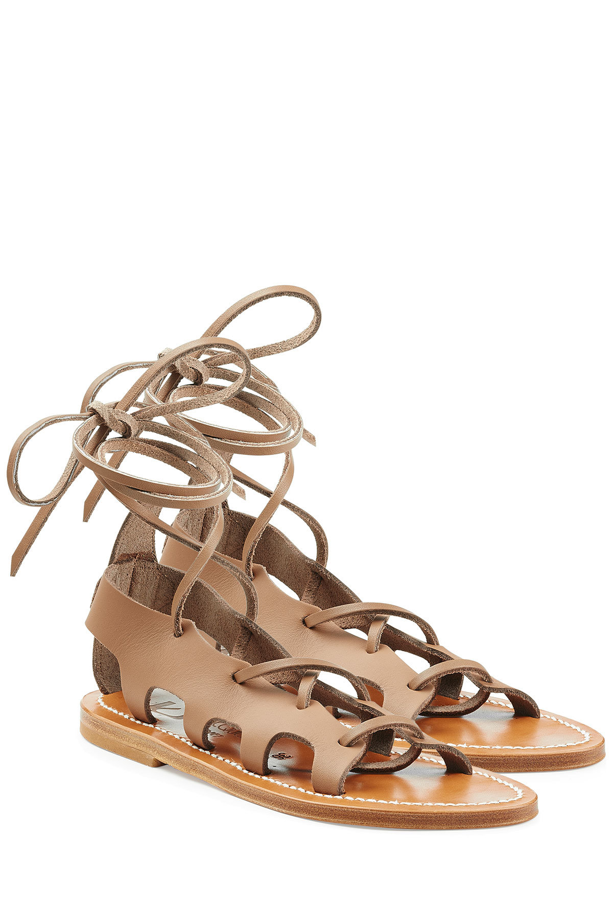 K.Jacques - Leather Lace-Up Sandals