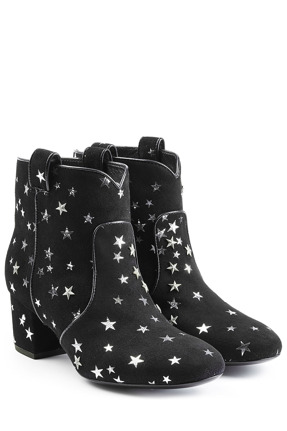 Laurence Dacade - Suede Ankle Boots with Star Print