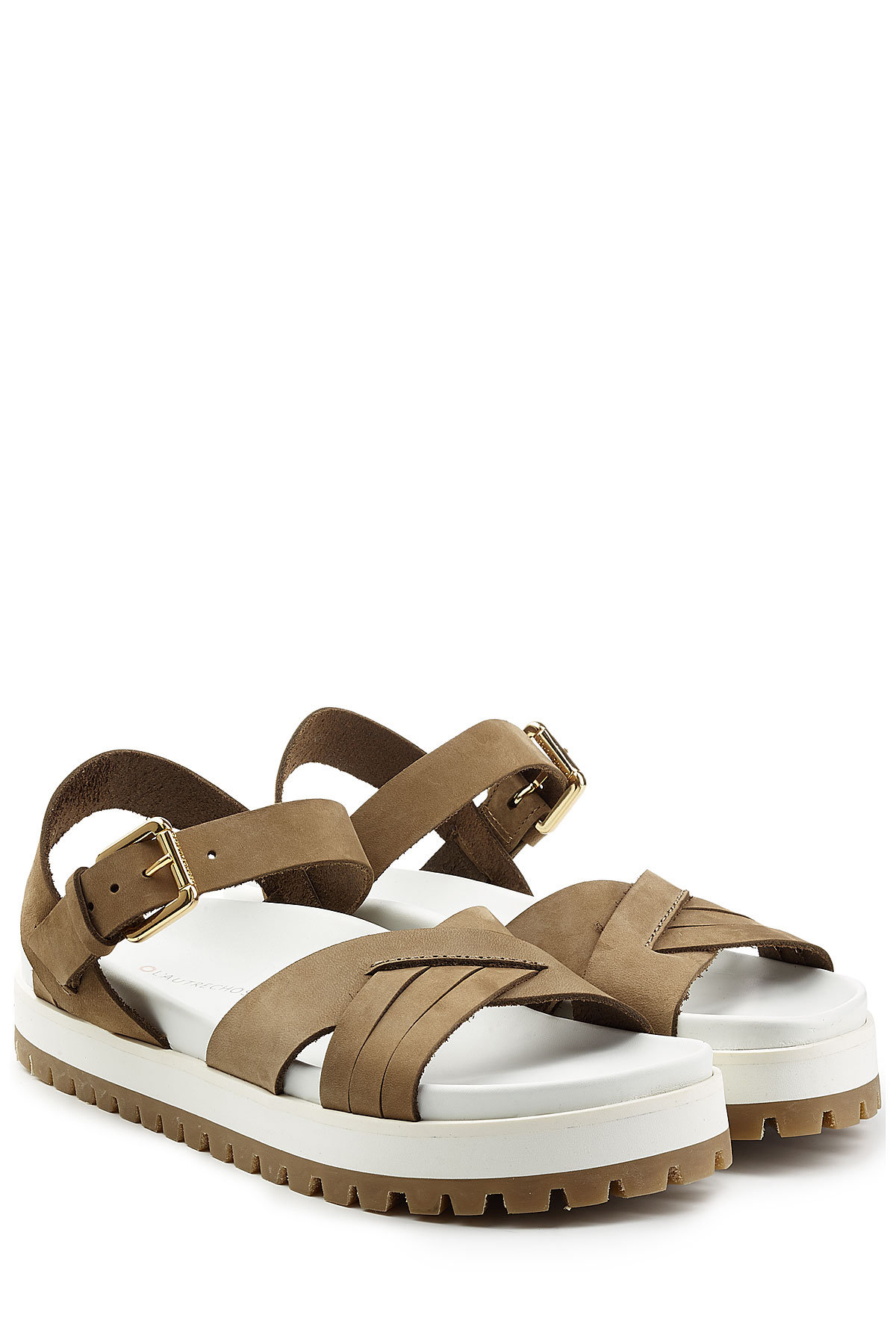 L'Autre Chose - Leather Sandals with Thick Midsole