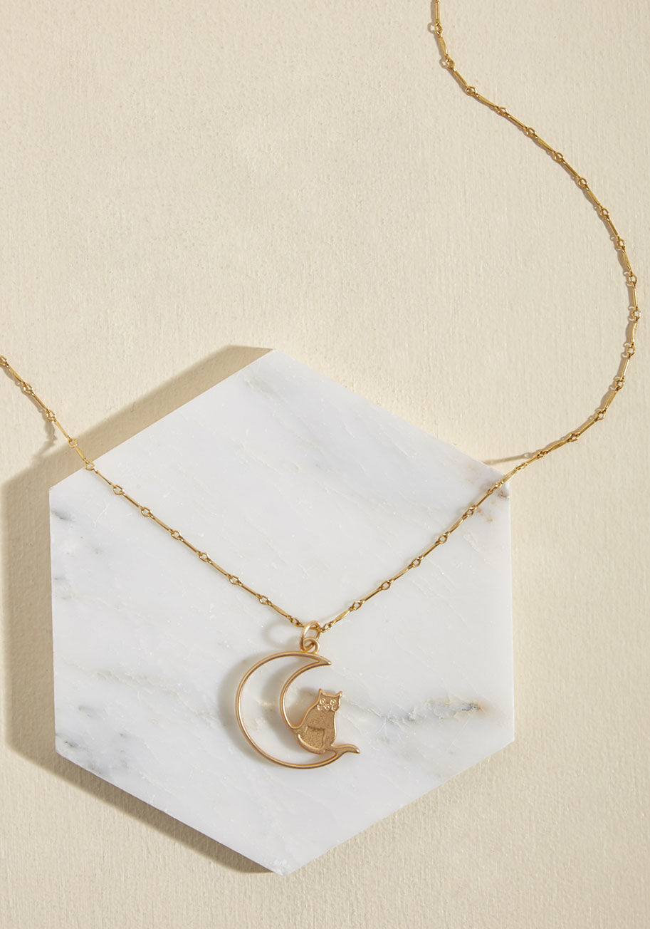 Lenora Dame Fly Me to the Mew Necklace by Lenora Dame