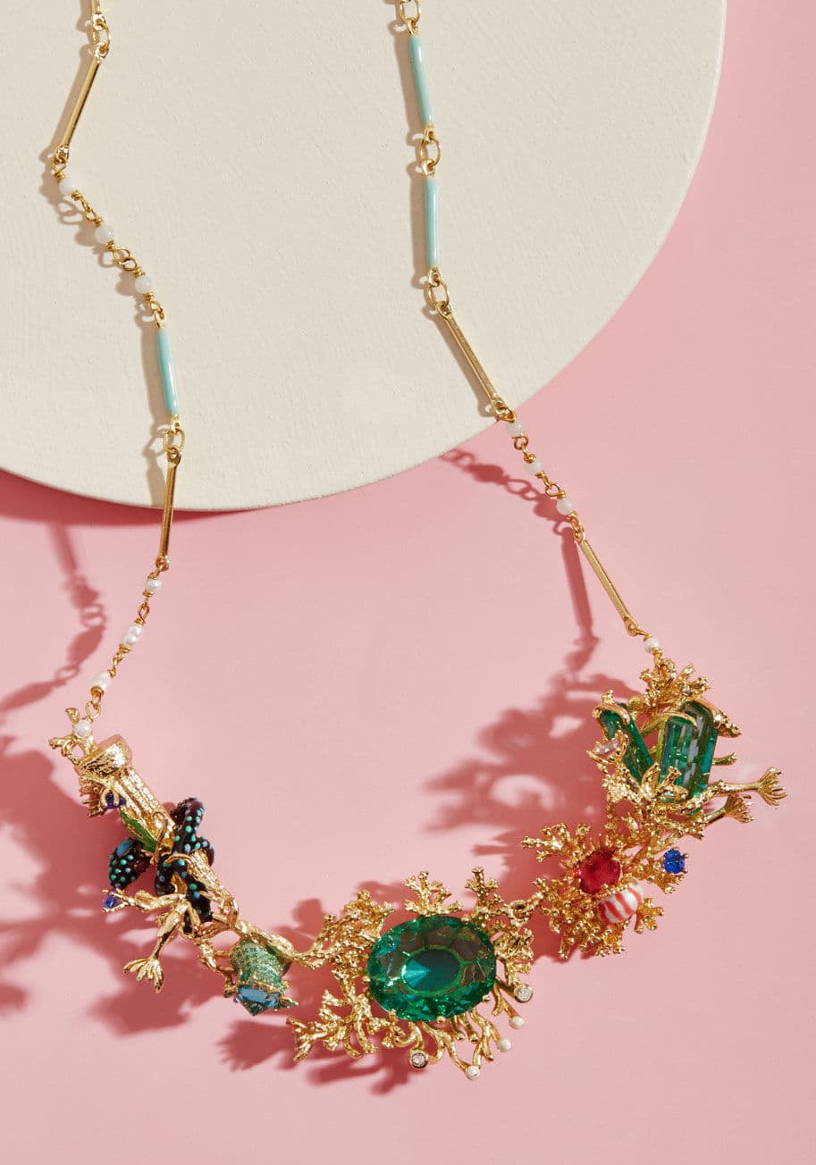 Les Nereides - Les Nereides Ornate Seascape Statement Necklace