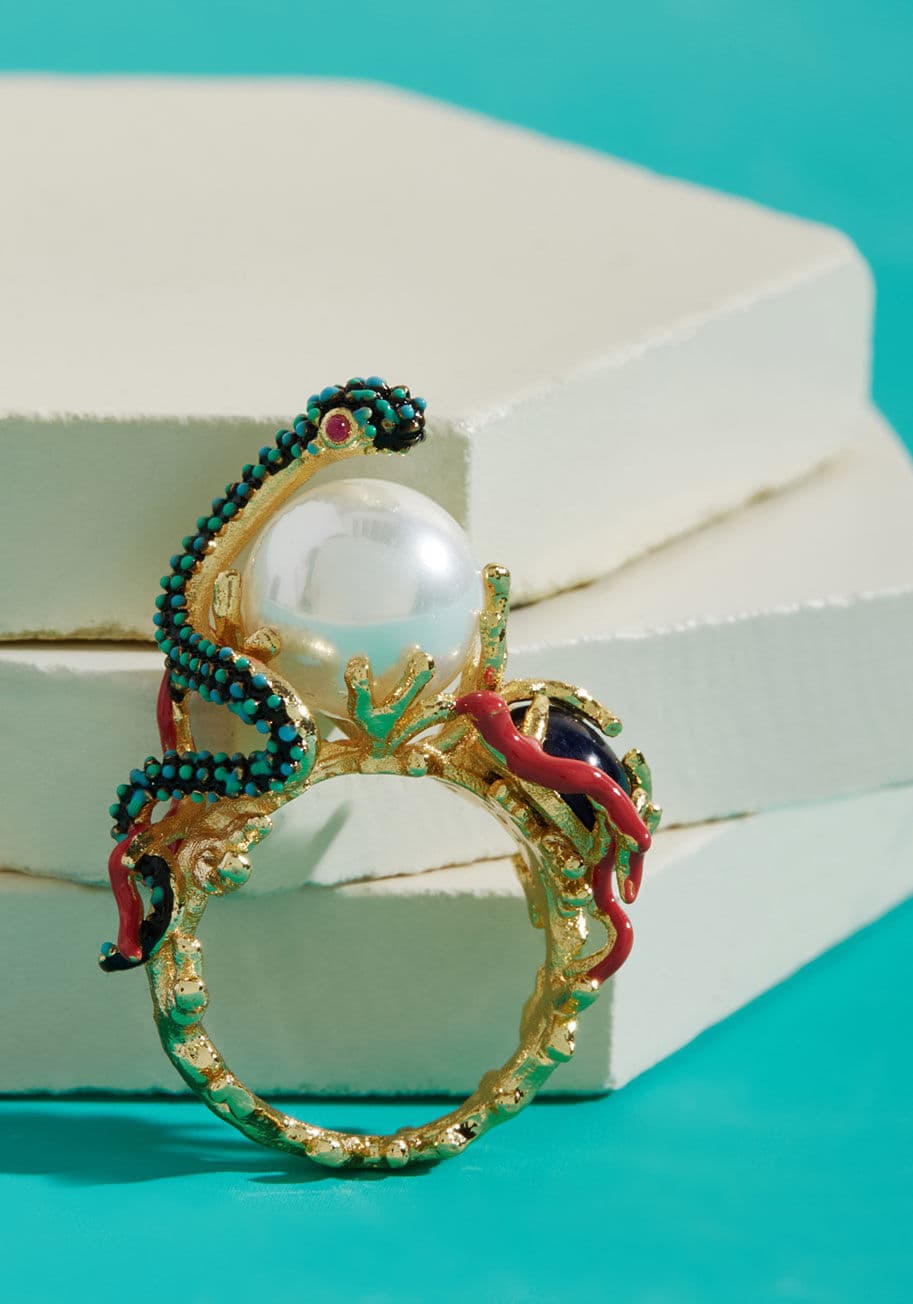 Les Nereides - Les Nereides Sea Snake Statement Ring