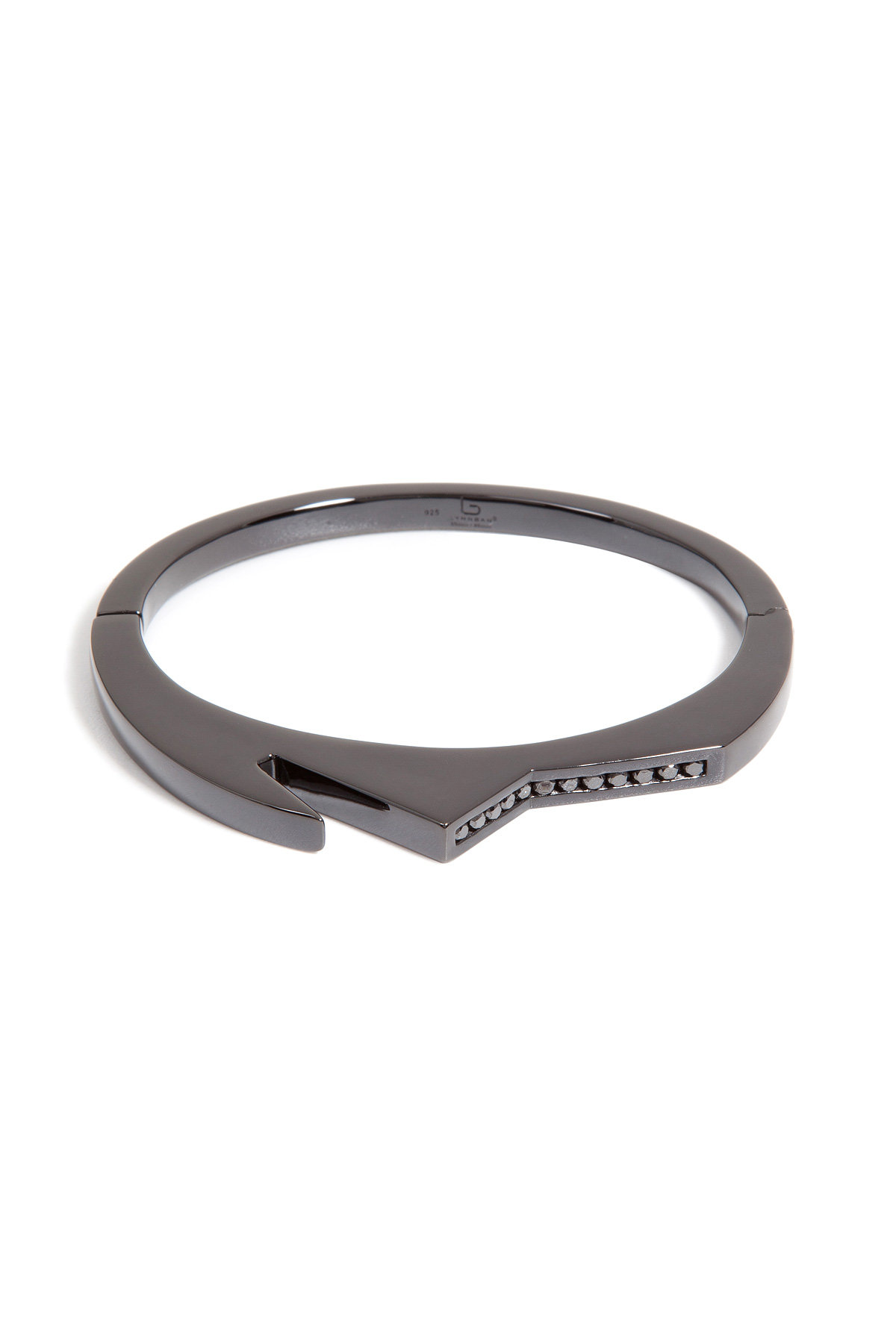 Lynn Ban - Black Rhodium Bracelet 2 with Black Diamonds
