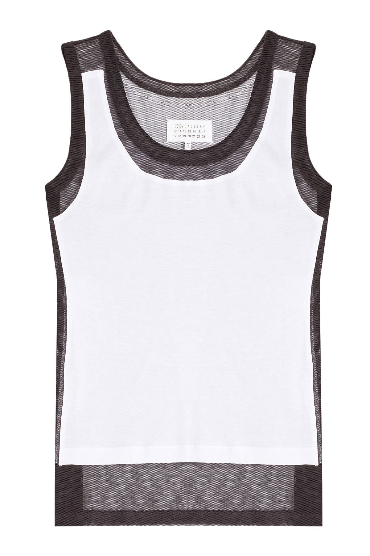 Maison Margiela - Cotton Mesh Panel Tank Top