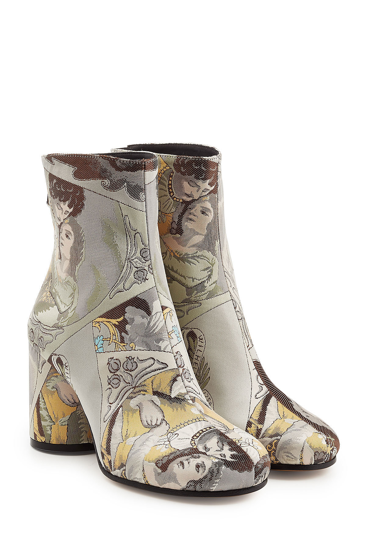 Maison Margiela - Embroidered Leather Ankle Boots