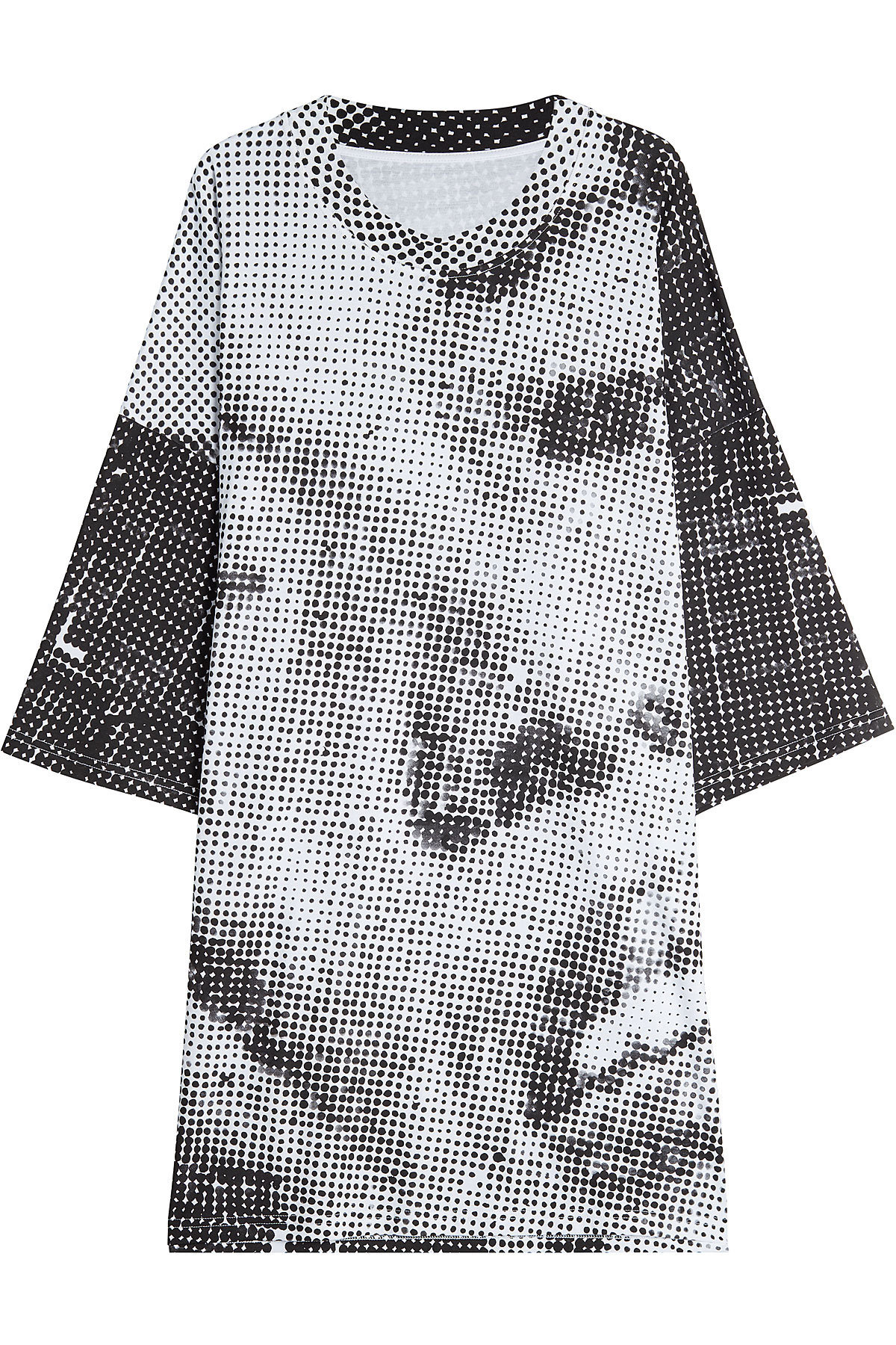 Maison Margiela - Printed Cotton Tank with Mesh Overlay
