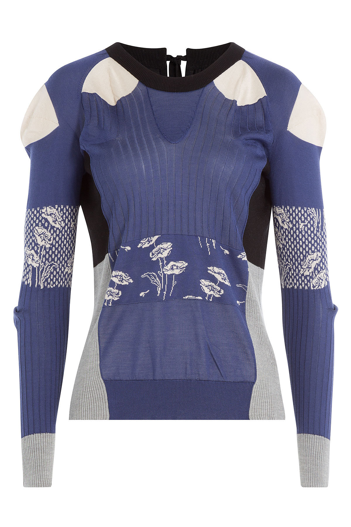 Maison Margiela - Silk Patchwork Pullover-Cardigan