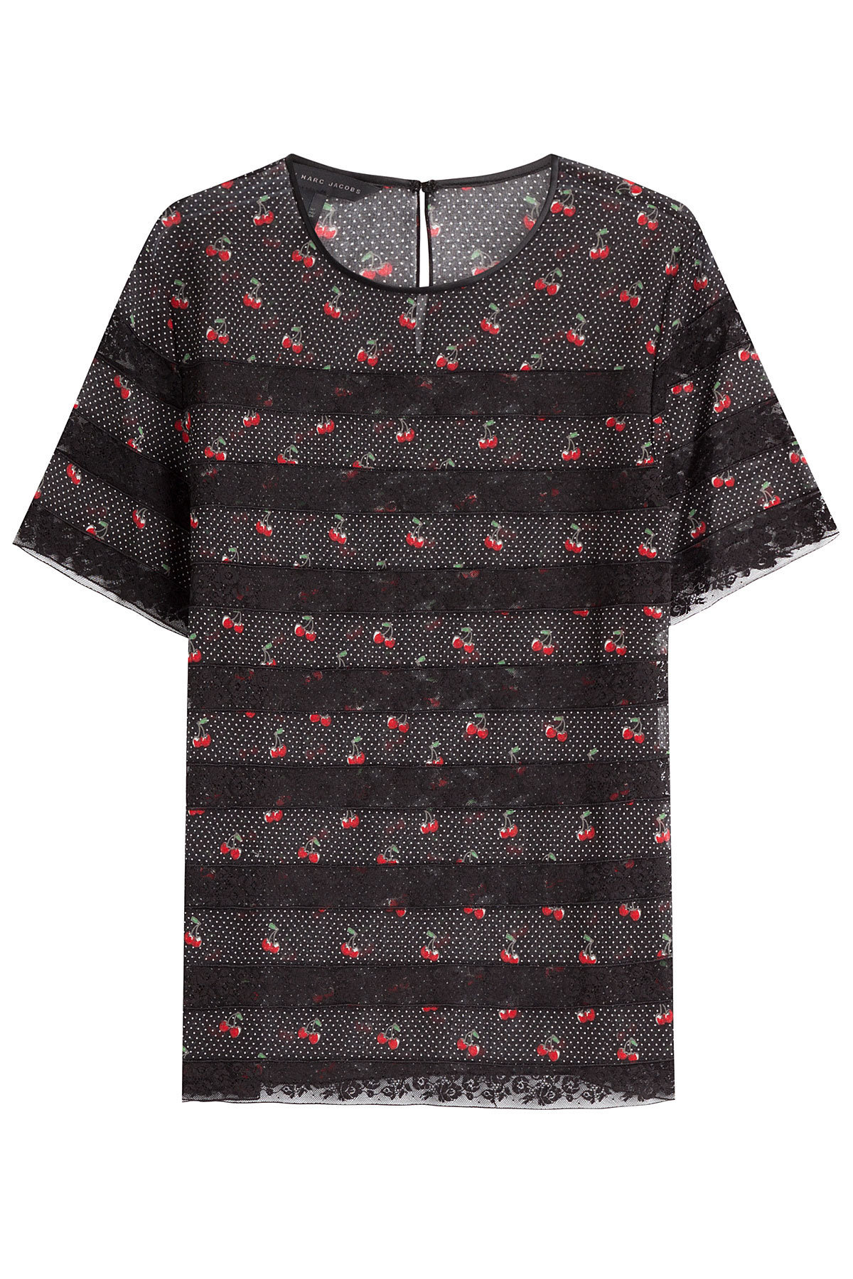 Marc by Marc Jacobs - Cherry Printed Top with Lace