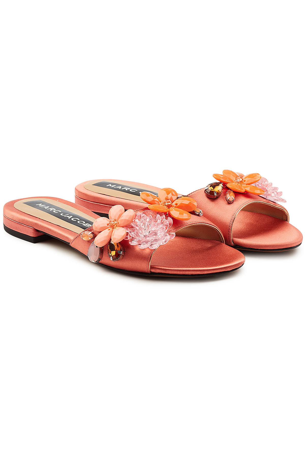 Clara Embellished Satin Sandals by Marc Jacobs