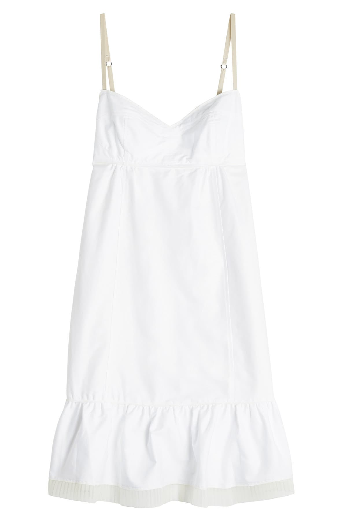 Marc Jacobs - Cotton Dress with Pleated Chiffon Trim