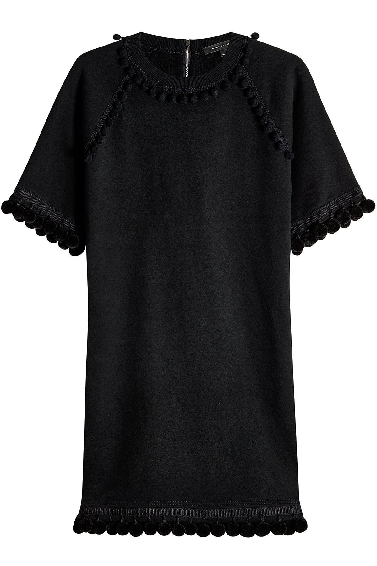 Marc Jacobs - Cotton Sweatshirt Dress with Pompoms