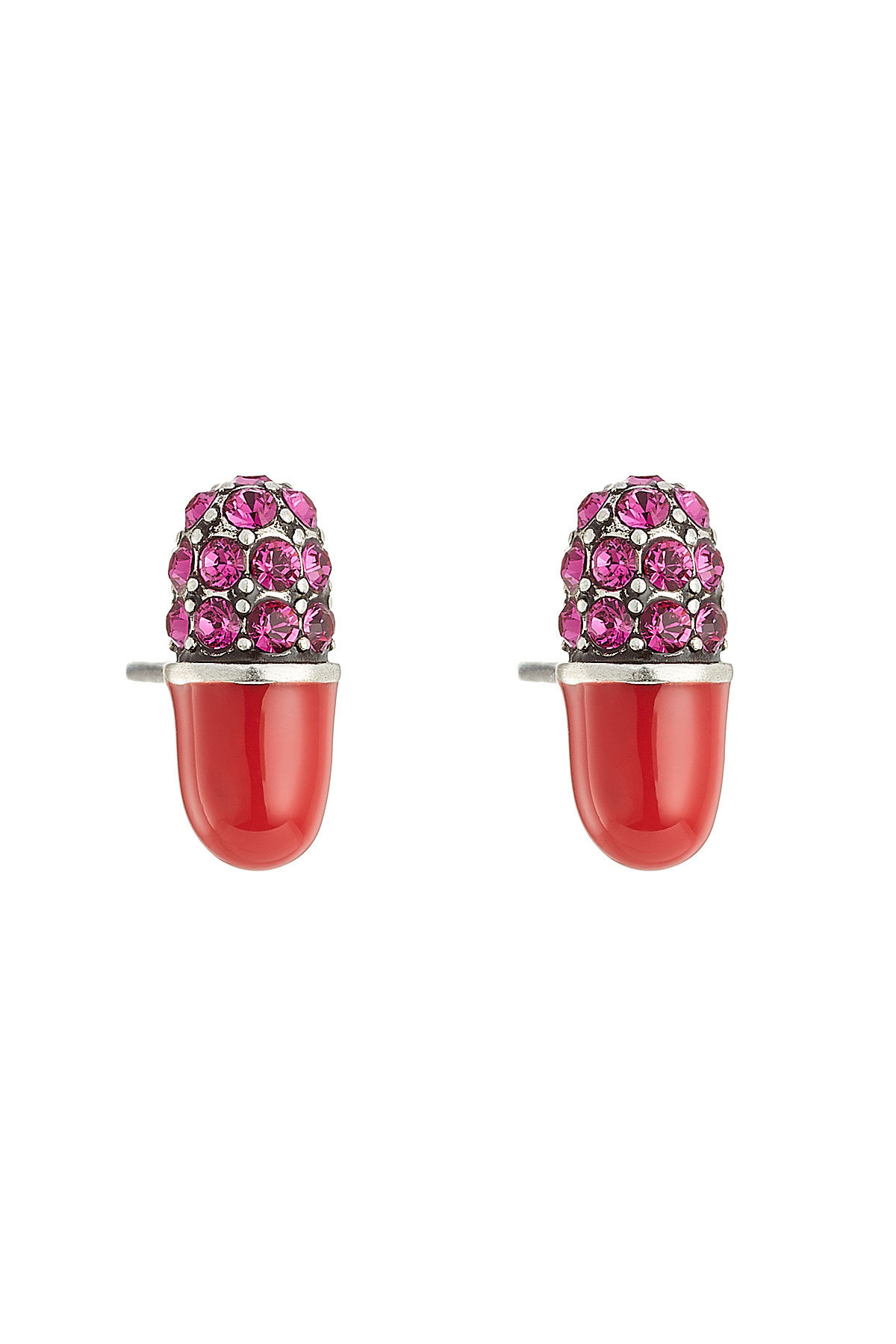 Crystal Encrusted Stud Earrings by Marc Jacobs