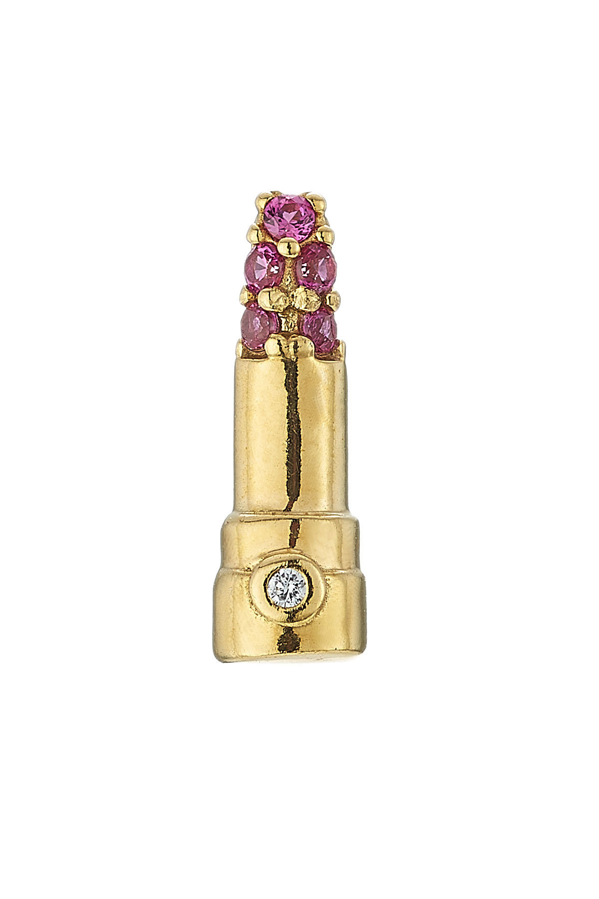 Embellished Silver Lipstick Stud by Marc Jacobs