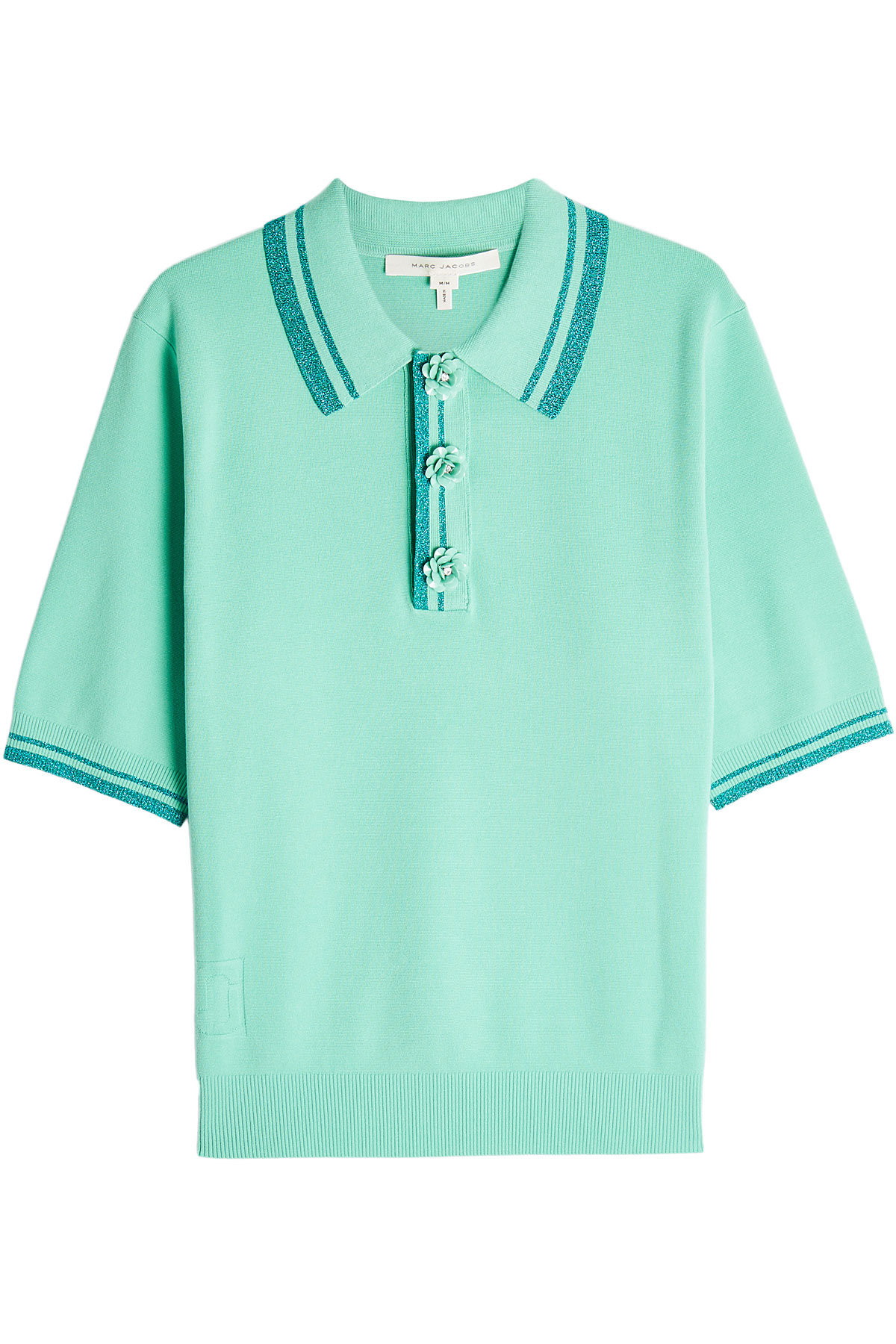 Knit Polo Shirt with Metallic Thread by Marc Jacobs