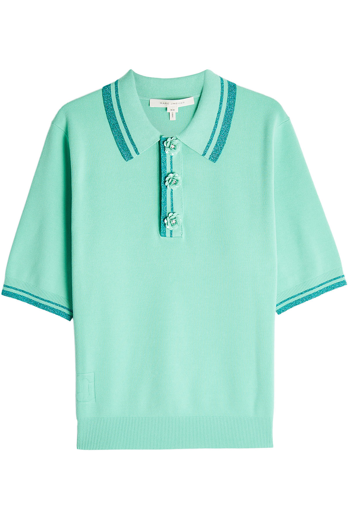 Marc Jacobs - Knit Polo Shirt with Metallic Thread