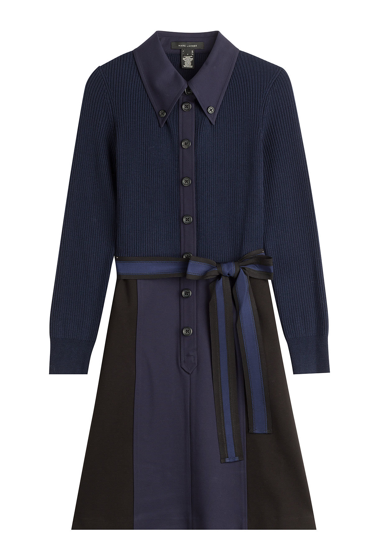 Marc Jacobs - Merino Wool Mixed-Media Shirtdress