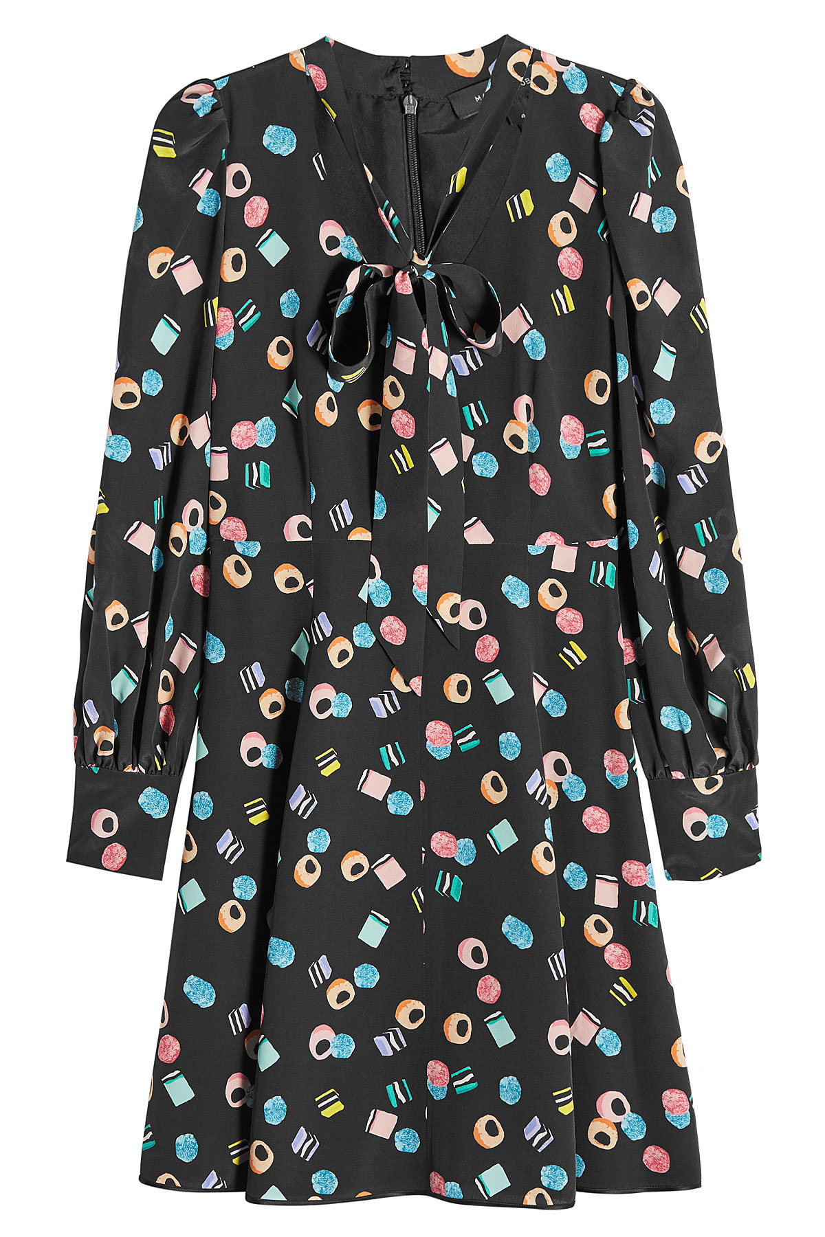 Marc Jacobs - Printed Silk Dress with Pussy Bow