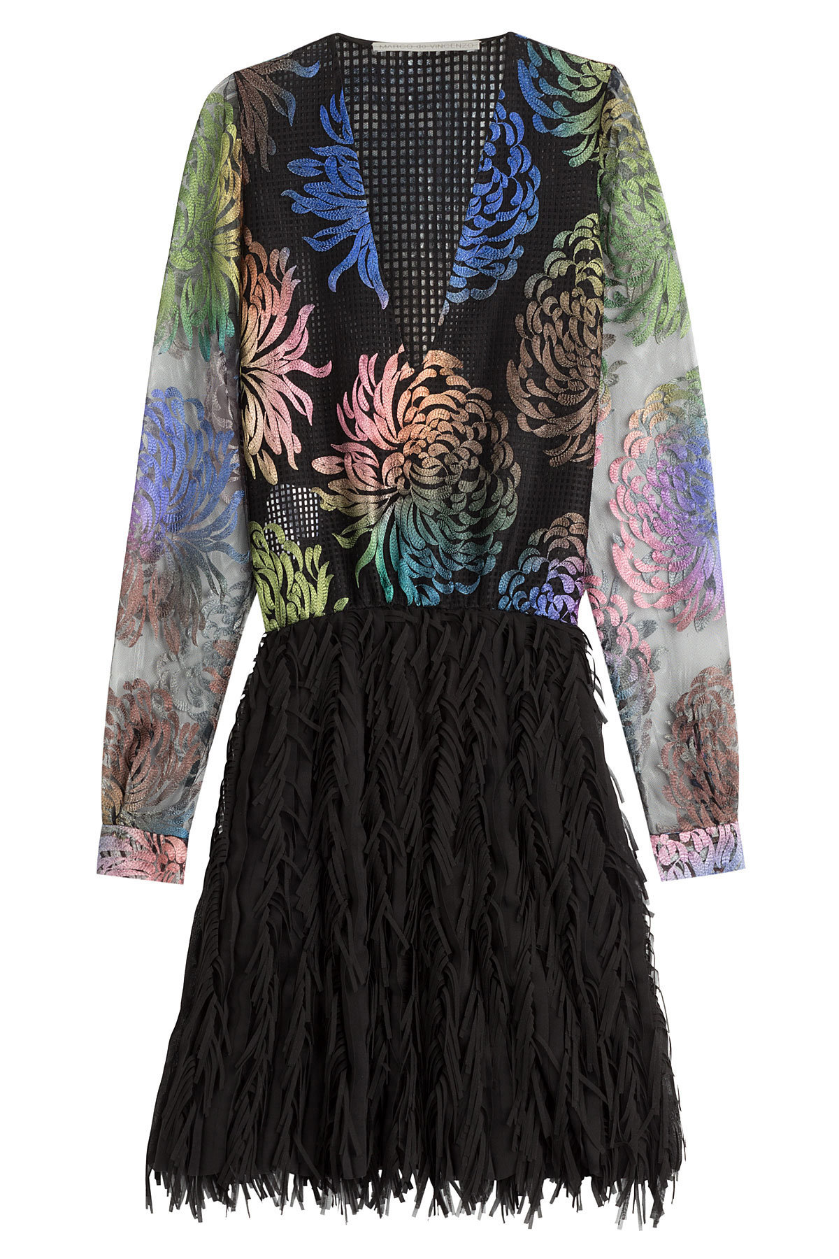 Marco de Vincenzo - Dress with Embroidered Mesh Top