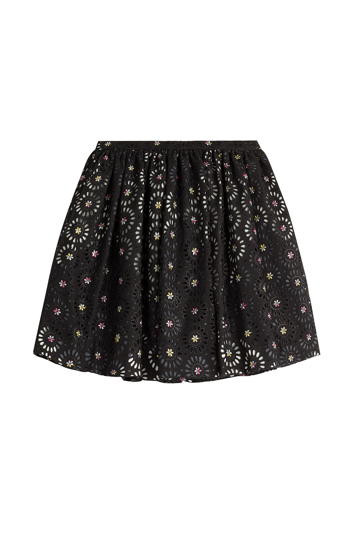 Embroidered Cotton Eyelet Skirt by Marco de Vincenzo