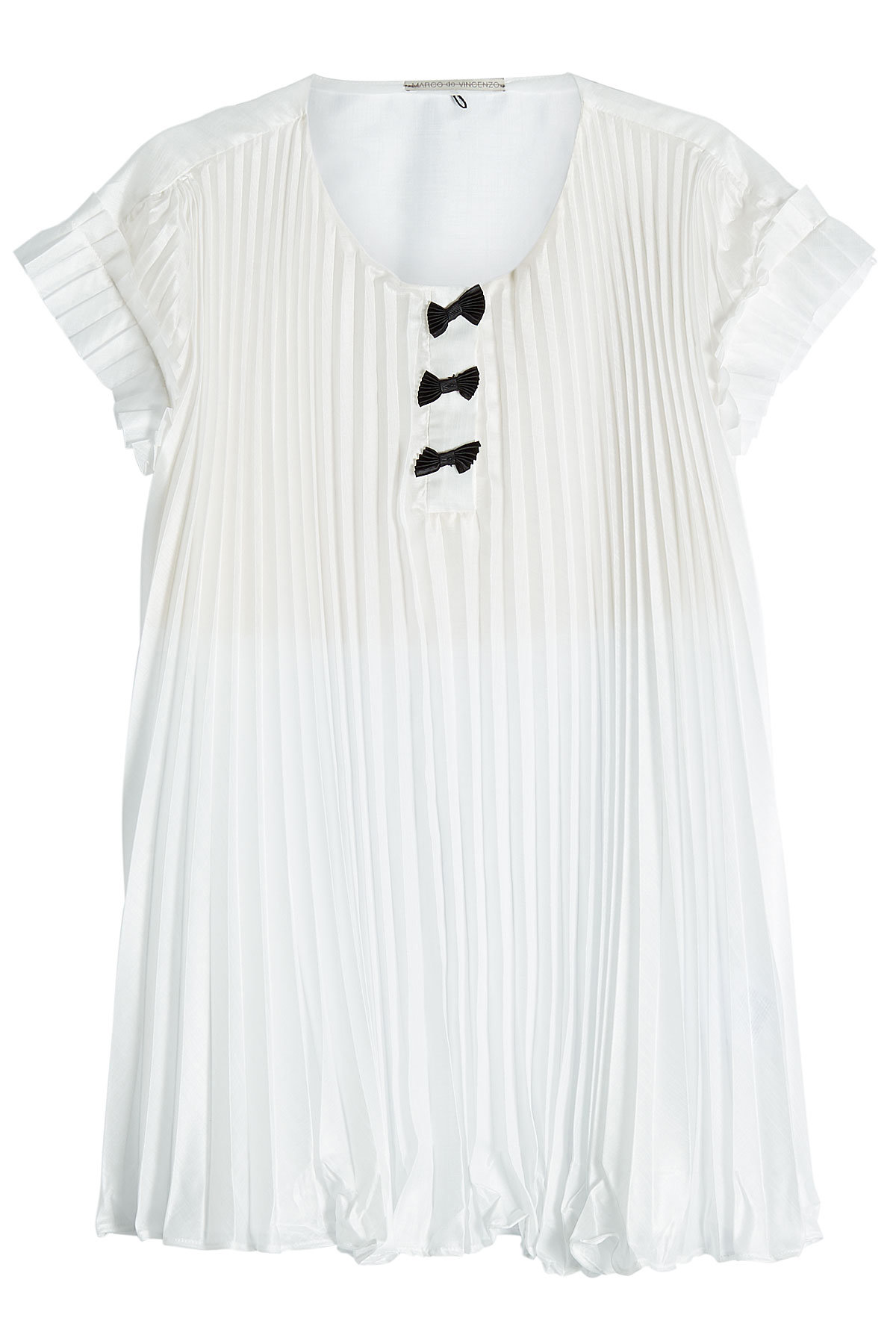 Pleated Crepe Top with Bows by Marco de Vincenzo