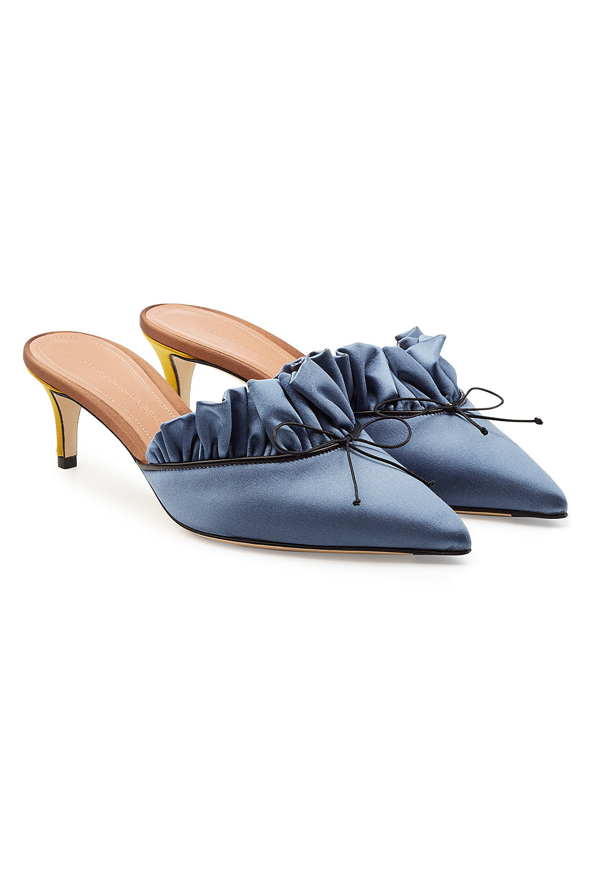 Marco de Vincenzo - Satin Kitten Heel Mules