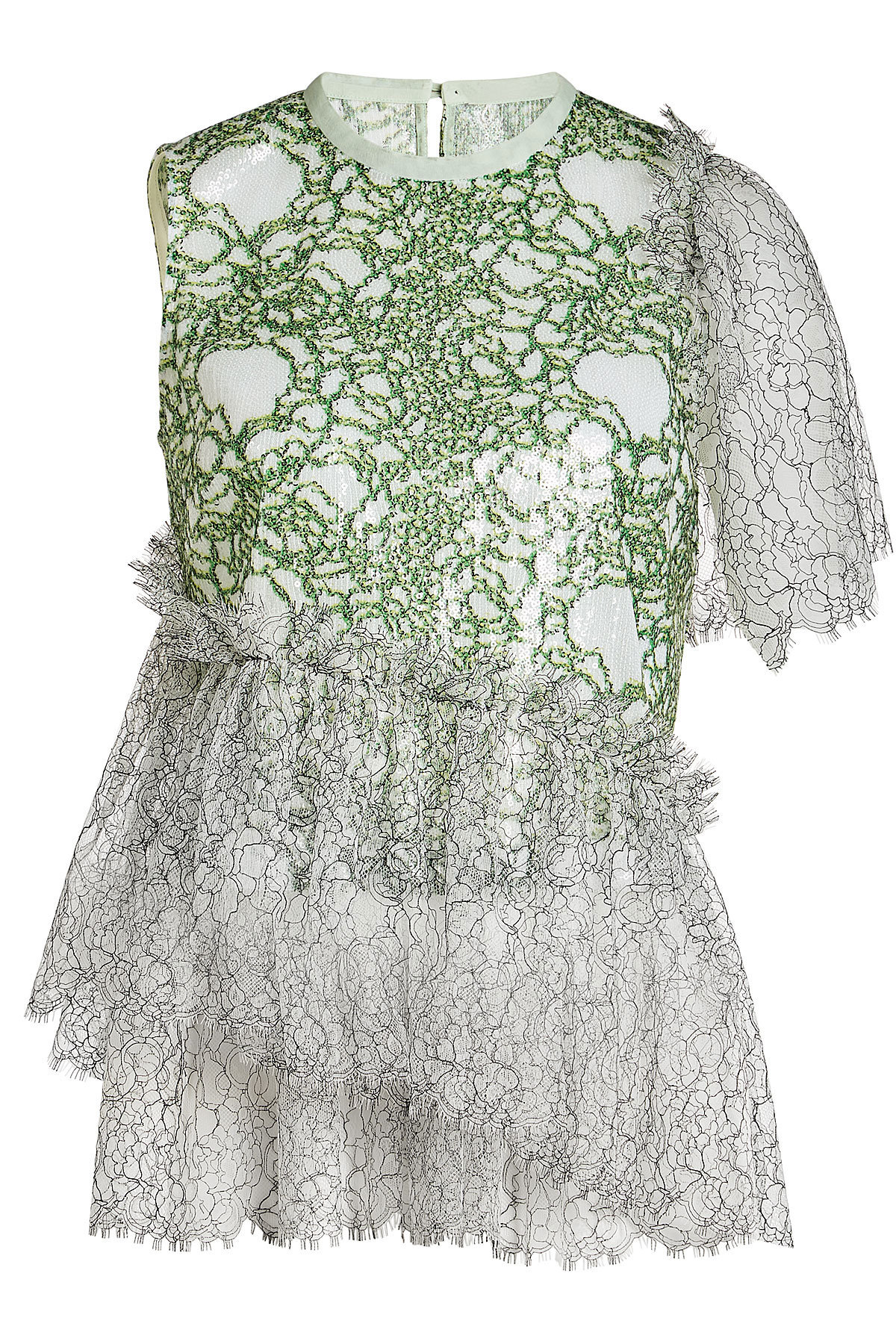 Marco de Vincenzo - Sequinned Dress with Lace