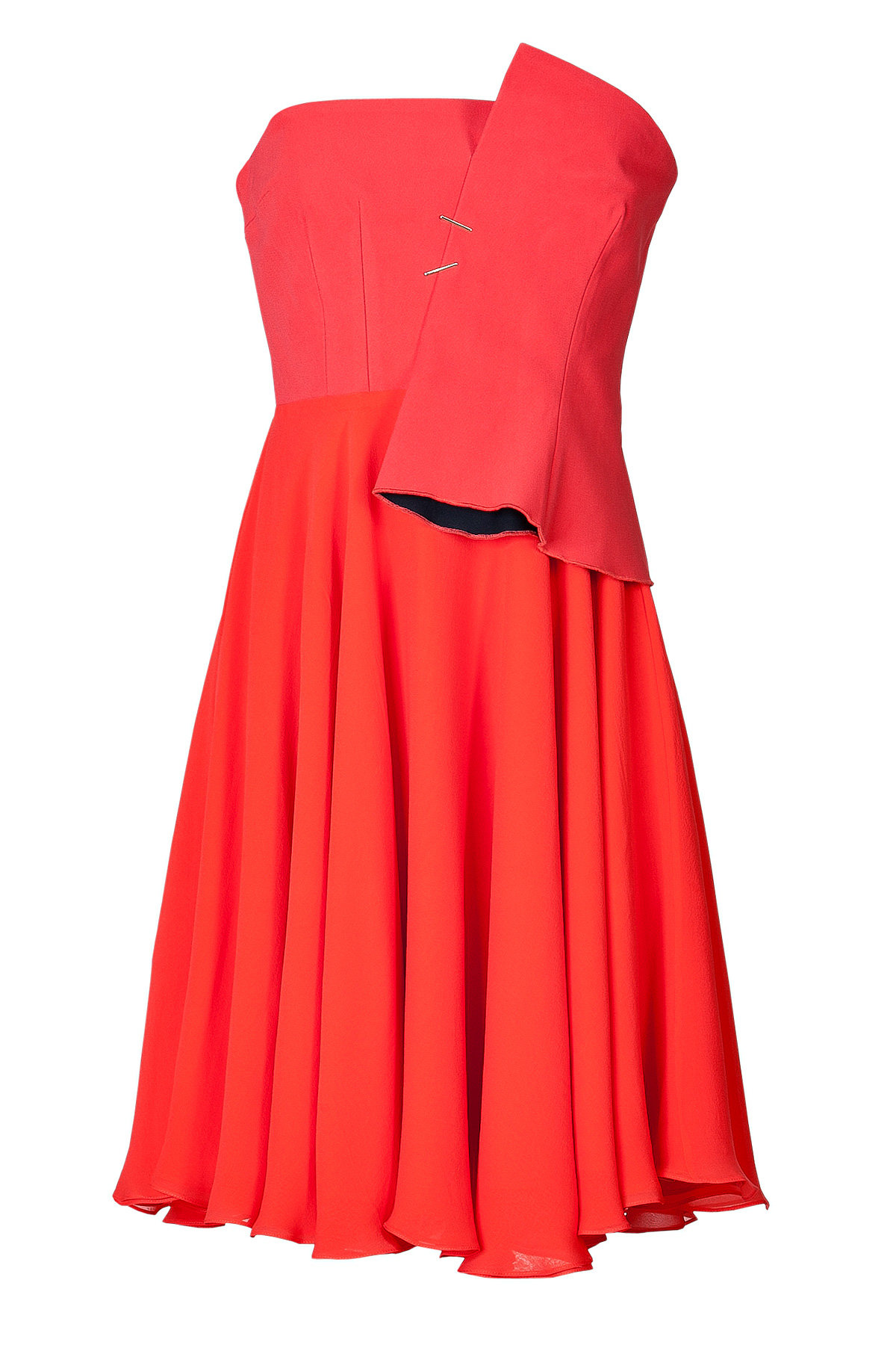 Strapless Dress with Sculptural Bodice by Marios Schwab