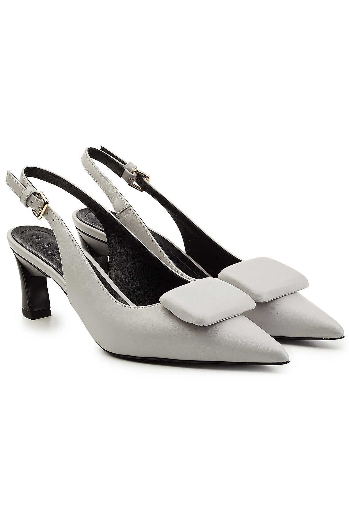Marni - Leather Slingback Kitten Heels