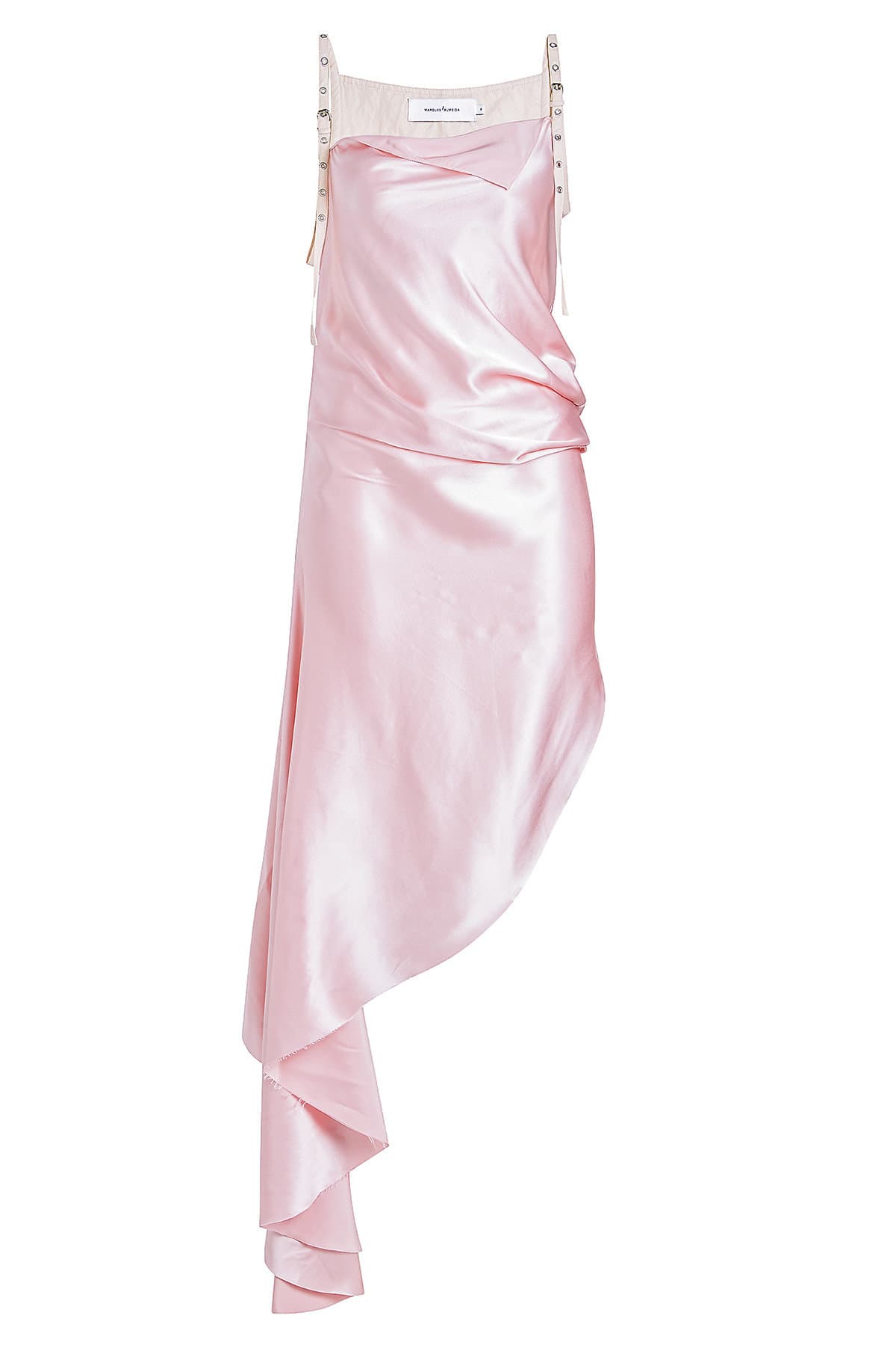 Buckle Strap Asymmetric Silk Dress by Marques' Almeida