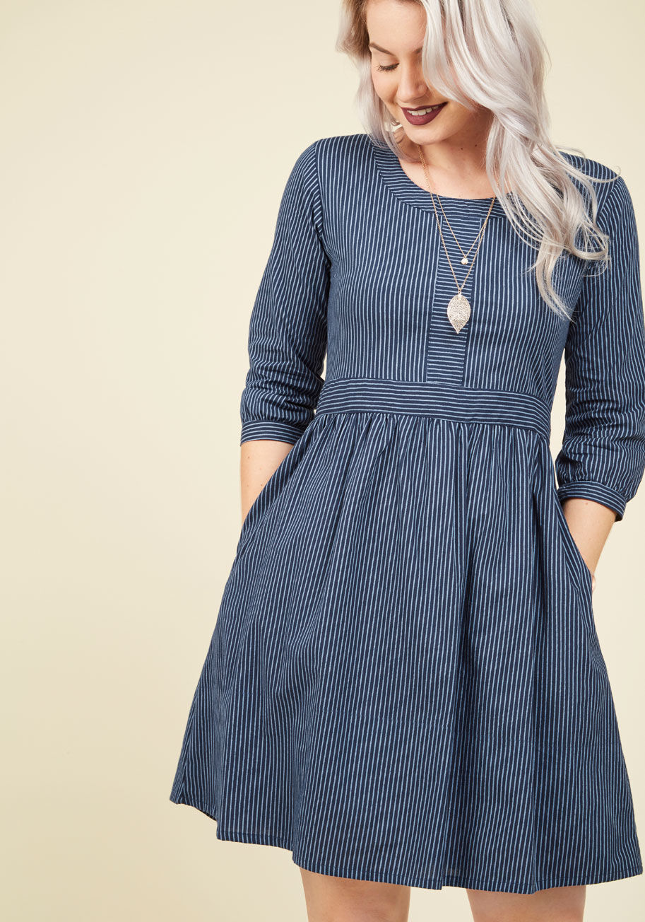 Mata Traders Team-Building Breakfast A-Line Dress by Mata Traders
