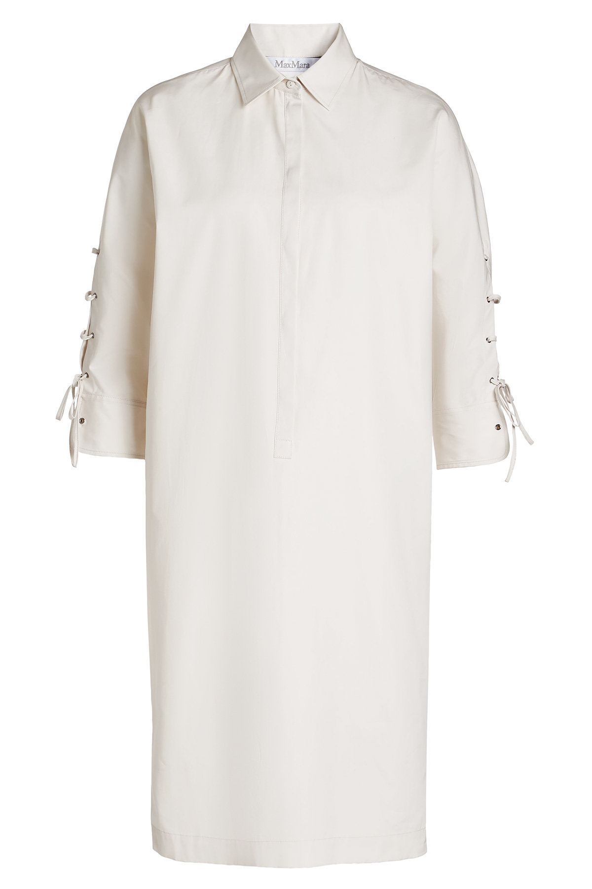 Max Mara - Cotton Dress with Lace-Up Detail