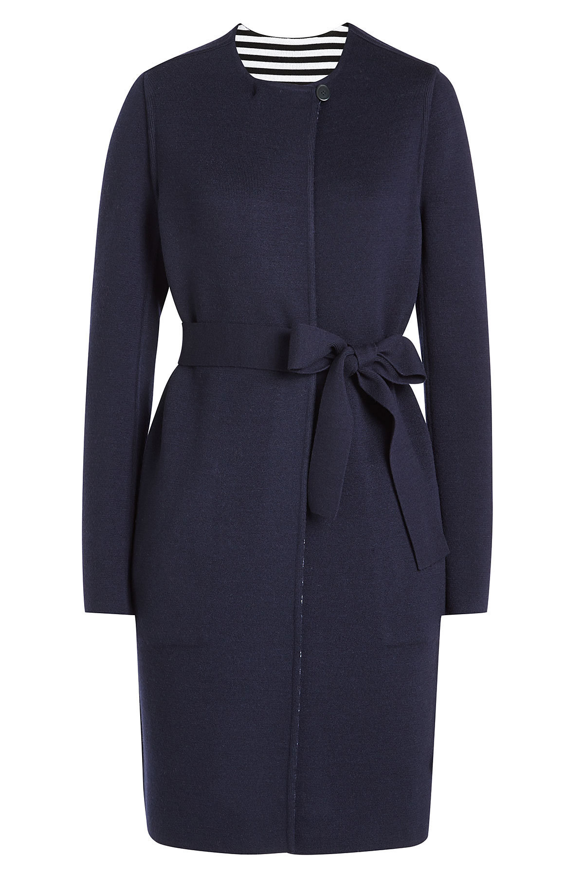 Max Mara - Medusa Tie Belt Knit Cardigan in Virgin Wool