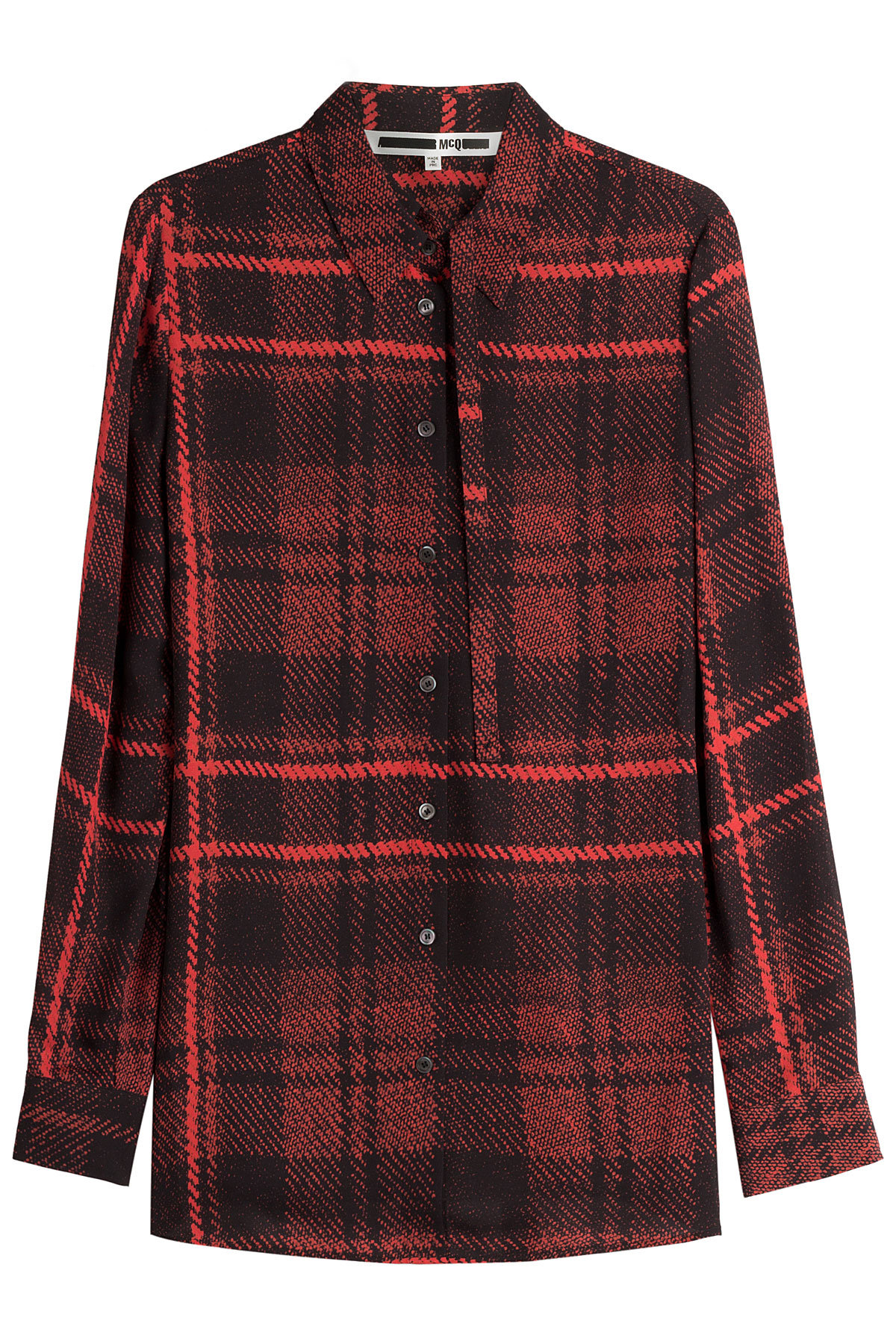McQ Alexander McQueen - Plaid Silk Blouse