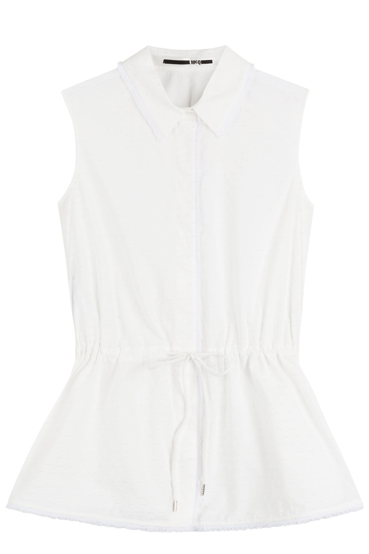 Sleeveless Cotton Top with Drawstring Waist by McQ Alexander McQueen