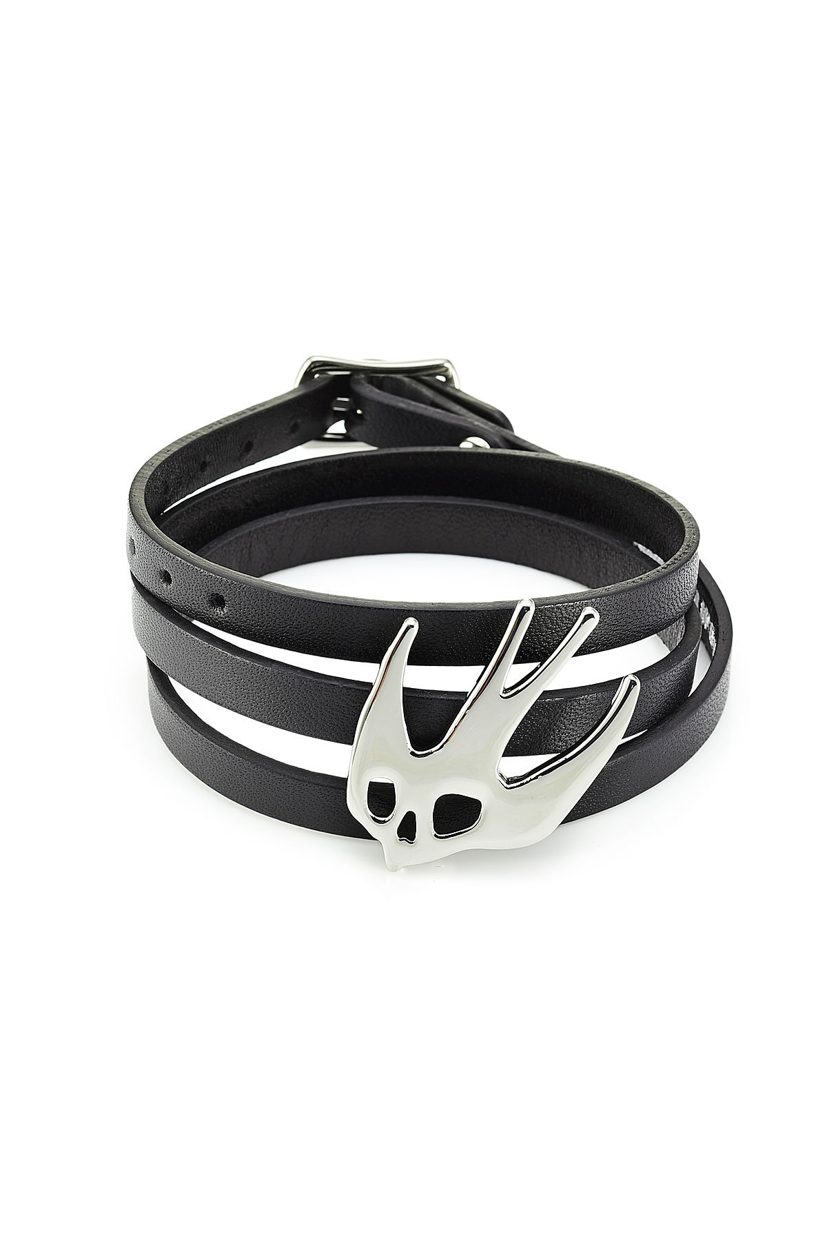 McQ Alexander McQueen - Swallow Wrap Leather Bracelet