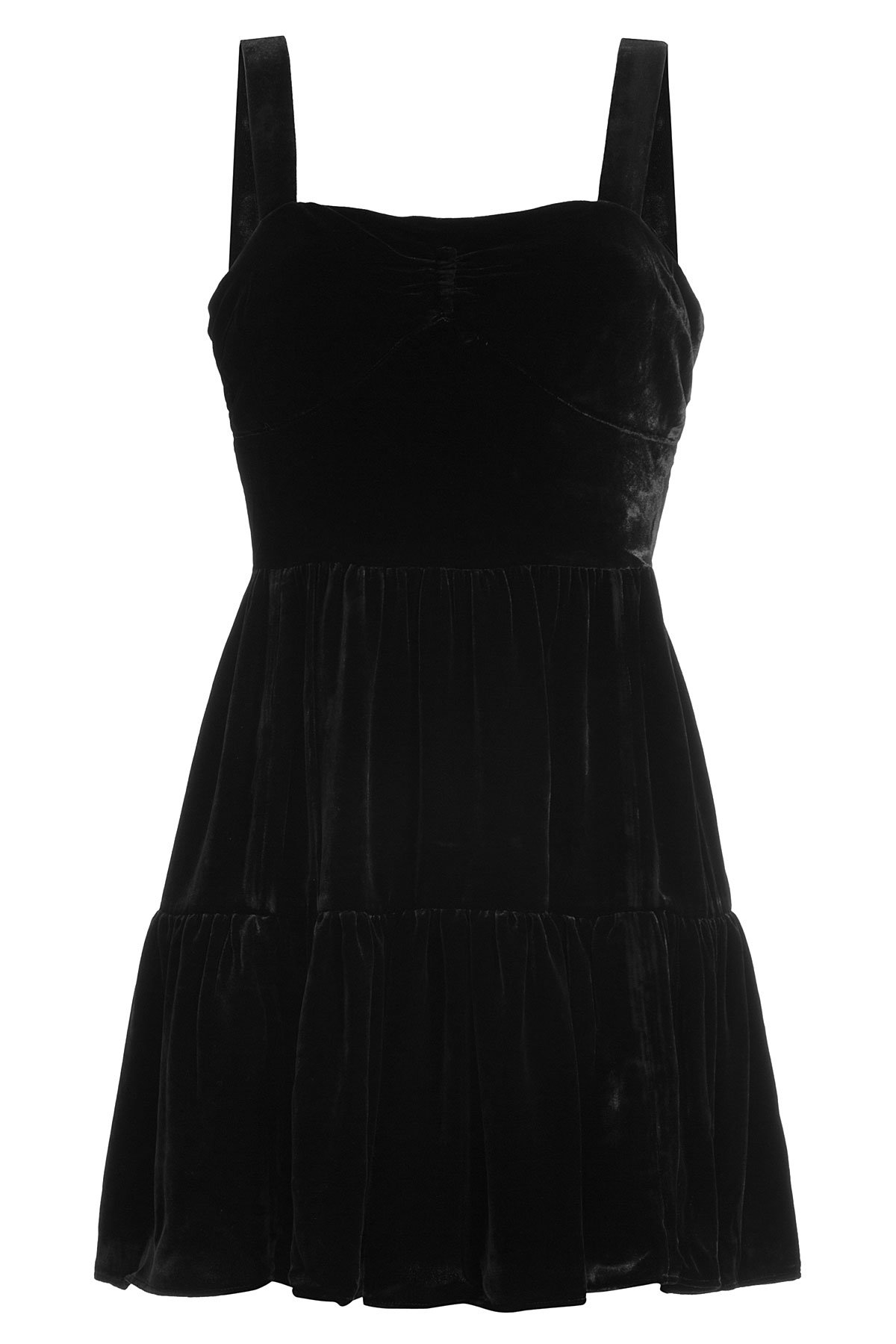 McQ Alexander McQueen - Velvet Mini Dress with Silk