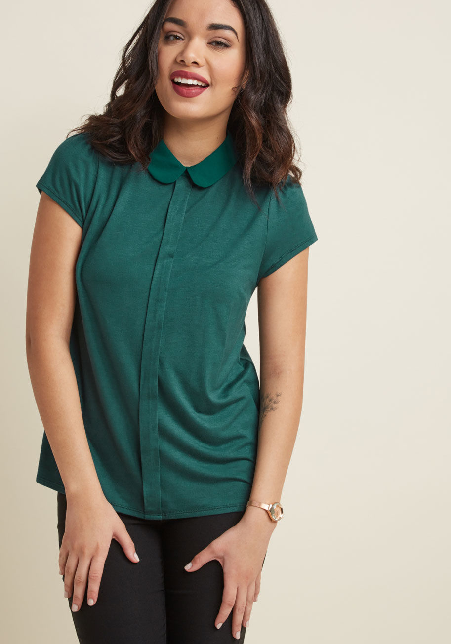 MDT1029 - You have timeless and classic looks down to a science - that's because this green top plays such a large role
