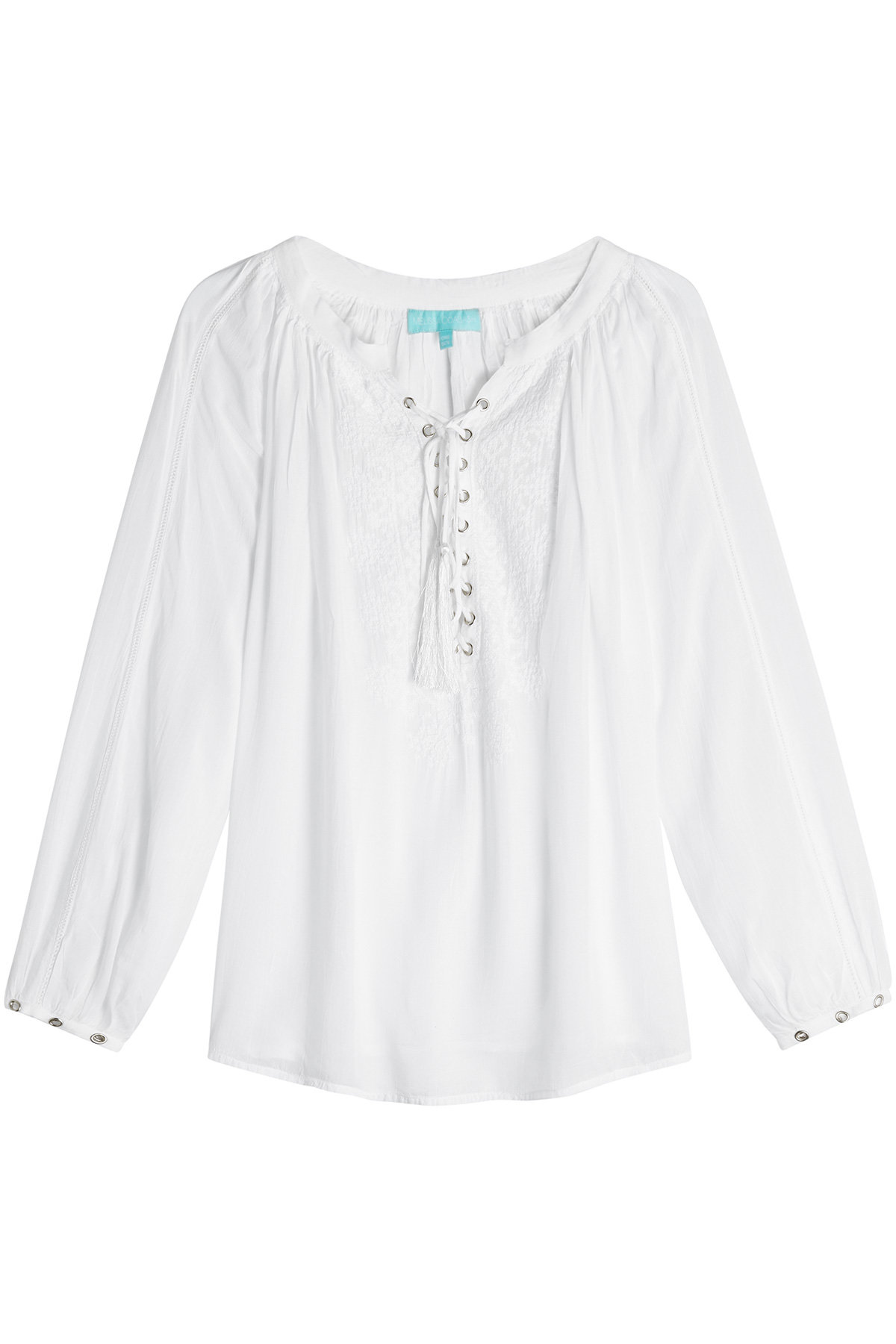 Melissa Odabash - Embroidered Peasant Top