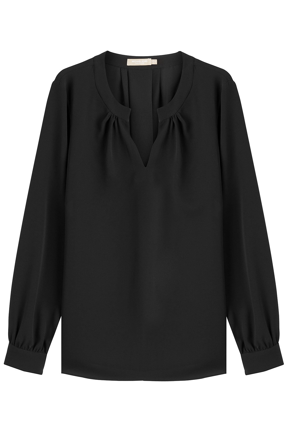 Silk Blouse with Open Collar by Michael Kors