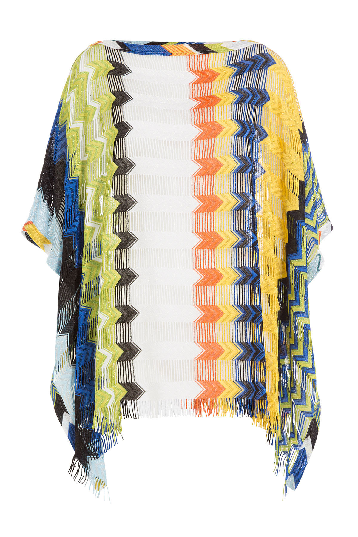 Fringed Knit Tunic with Cutout Striping by Missoni Mare
