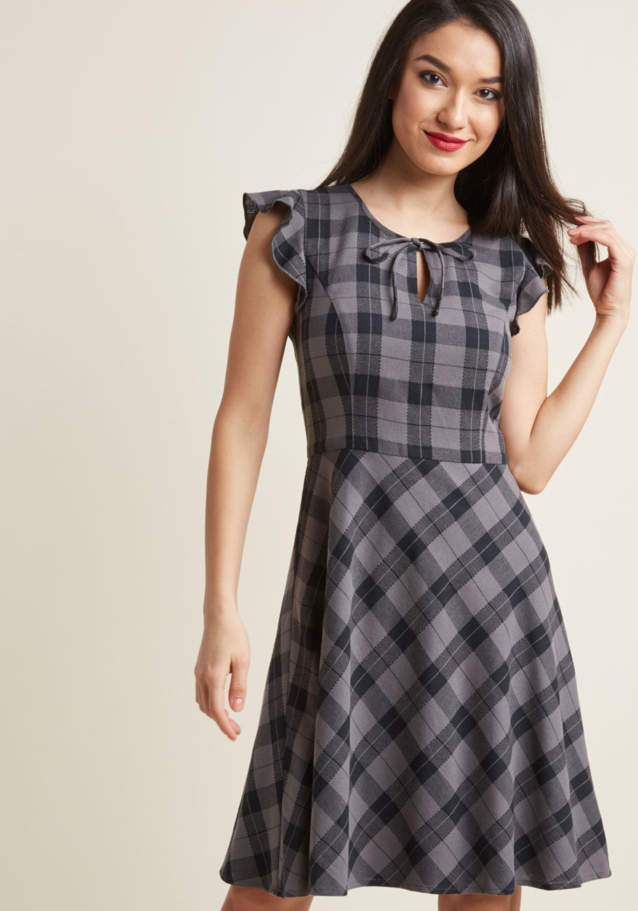 Authentic Intellectual A-Line Dress by ModCloth
