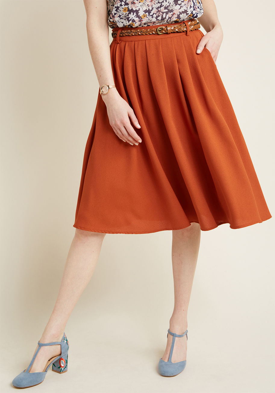 ModCloth - BreathtakingTiger Lilies Midi Skirt