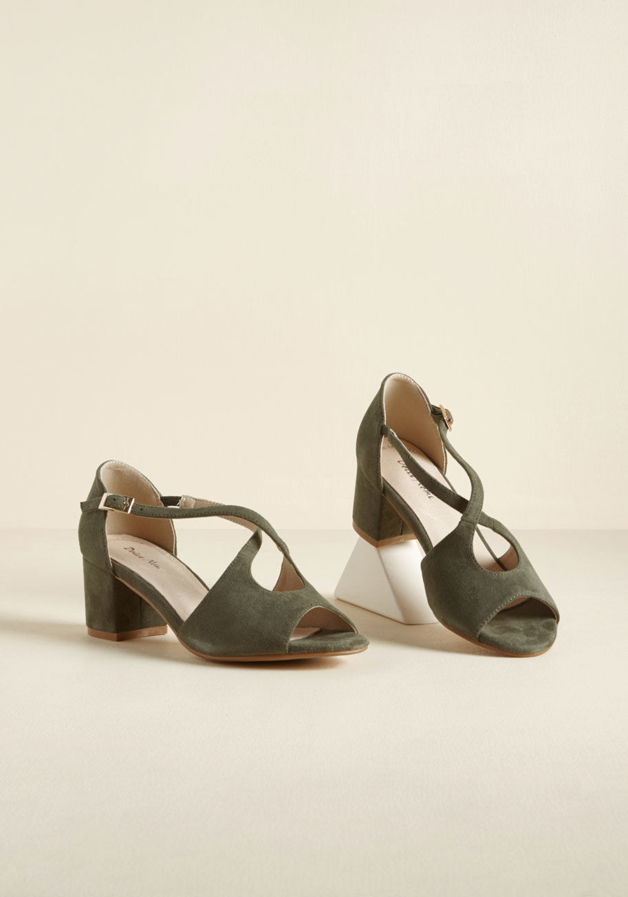 ModCloth - Crisscross My Heart Block Heel