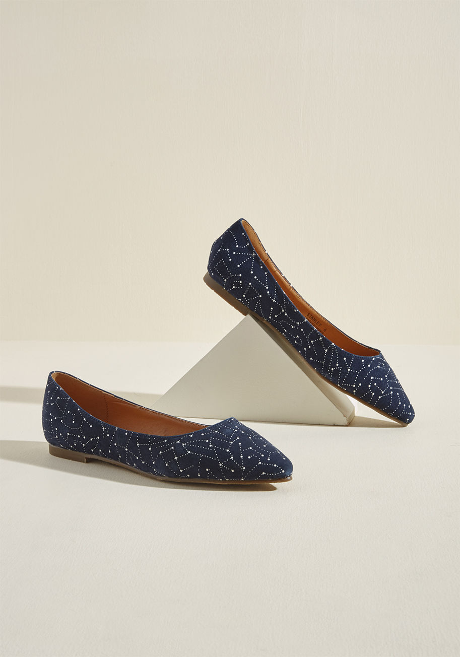 ModCloth - Curious Constellations Suede Flat