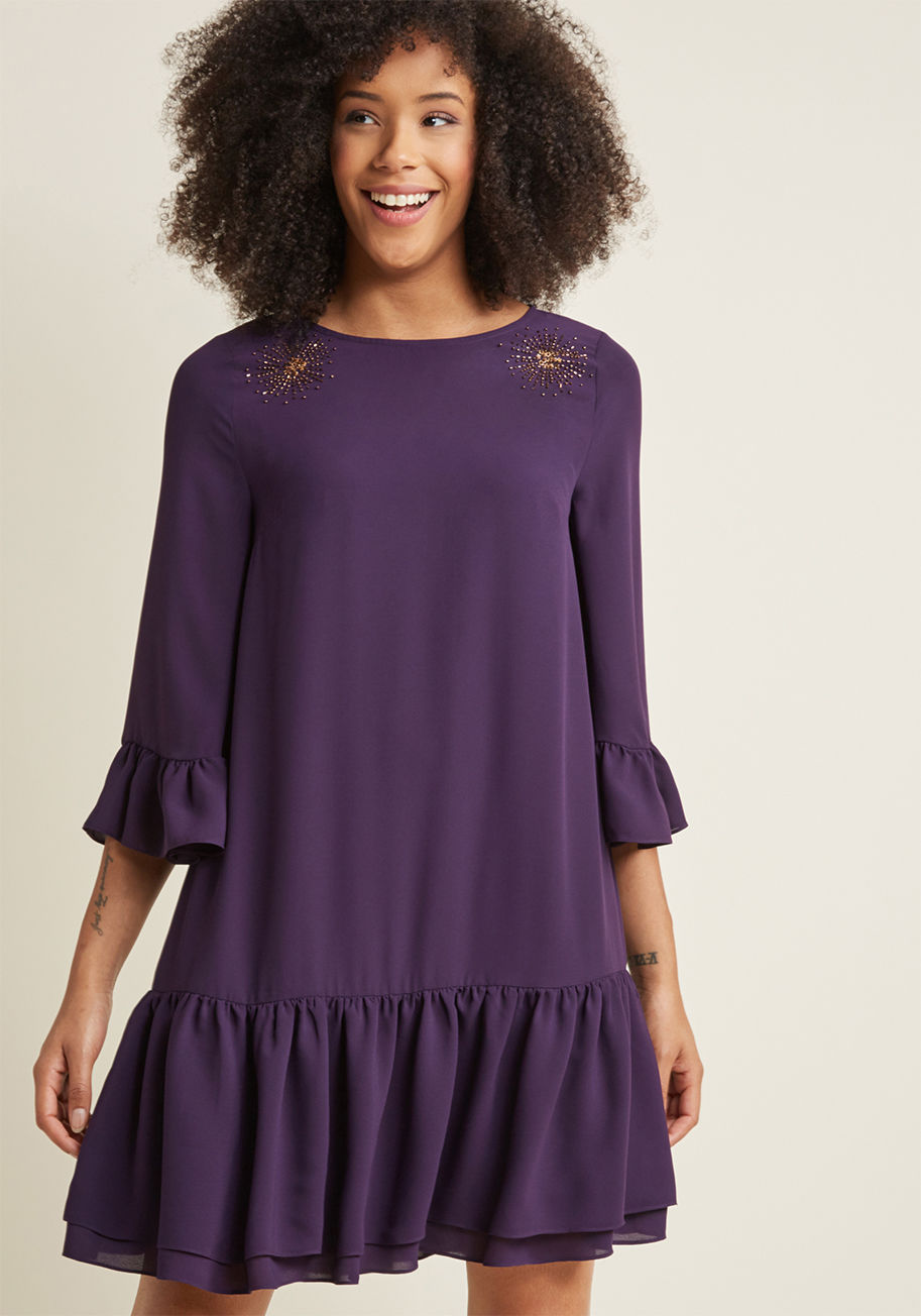 Drop Waist Shift Dress with Beads by ModCloth