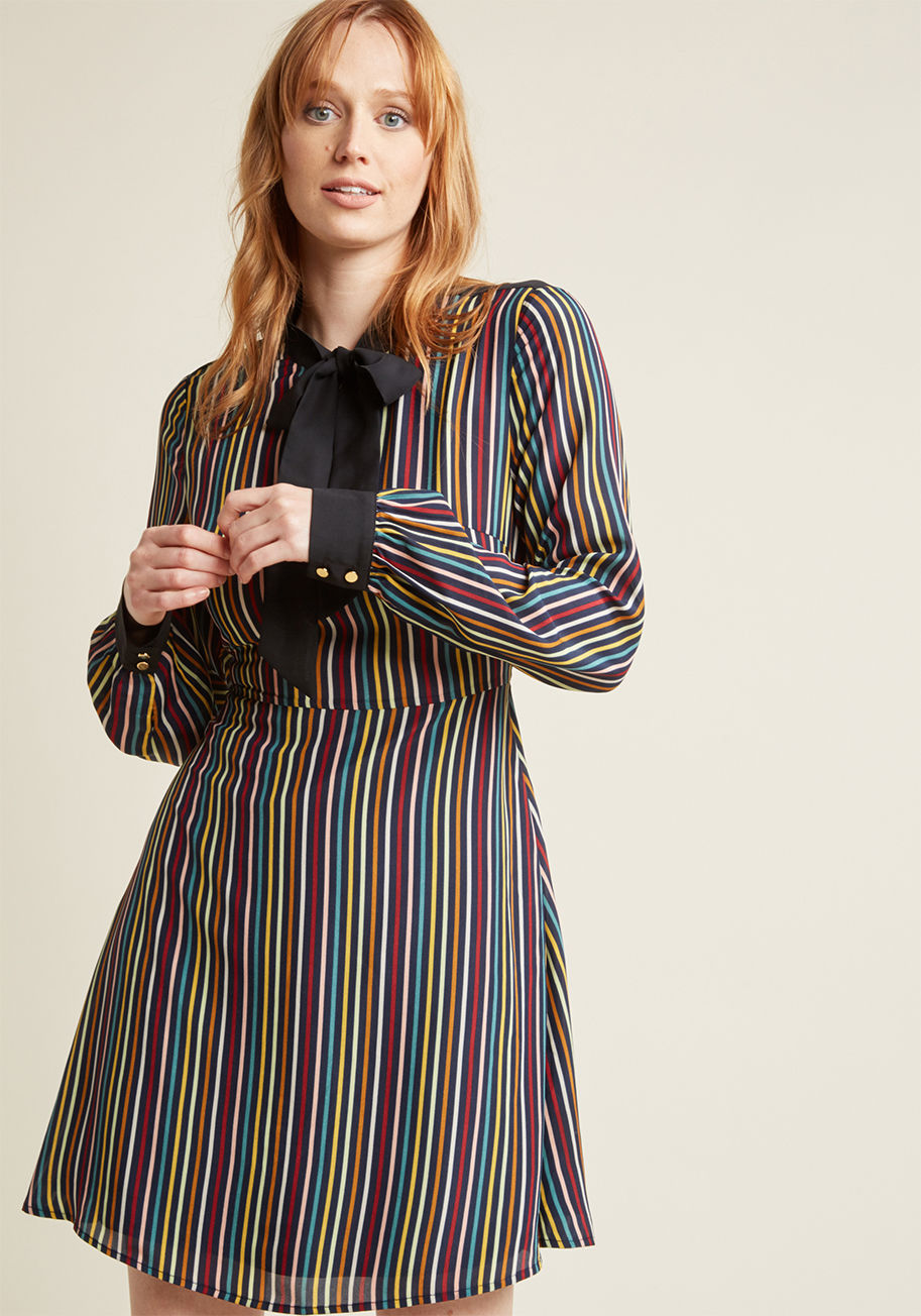 ModCloth - Everyday Statement A-Line Long Sleeve Dress