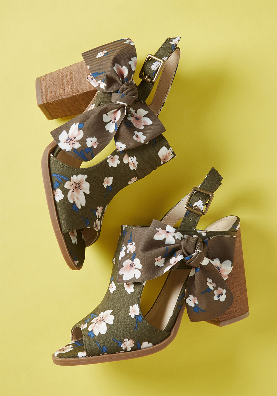 Festive Footwork Slingback Block Heel by ModCloth