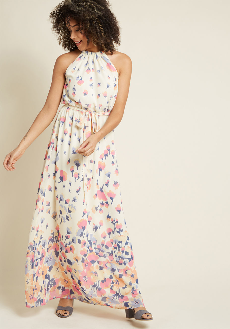 Illuminated Elegance Chiffon Maxi Dress by ModCloth