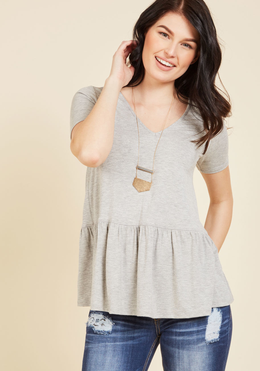 ModCloth - Just Effortless Peplum Top